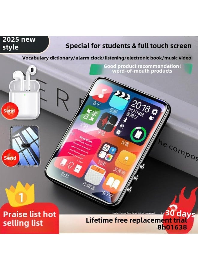 Dongda Meitin Full Screen Mp3mp4 Walkman Student Edition Bluetooth High School Special Touch Screen P3 Broadcast Wholesale-Body Color:[do Not Shoot With Reminders]-Memory Capacity:8gb.-super Top Gift Package⭐[standard Configuration + Wired Magnetic Headphones + Wireless Bluetooth Headsets + Original Charger]  - Image 1