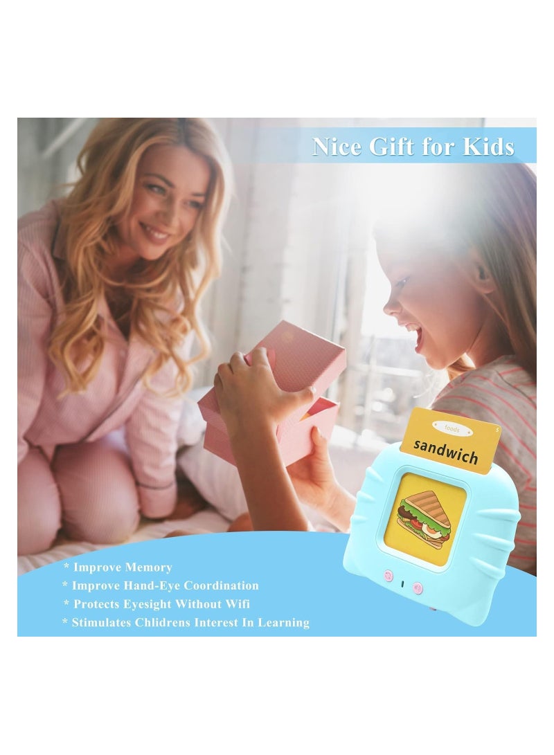 Flash Cards for Toddlers 2-4 Years, 112 Audible Talking Flash Cards 224 Words Educational Toys for 2 3 4 5 6 Year Old Boys Girls, Sight Words Flash Cards Kindergarten (Blue) - Image 5