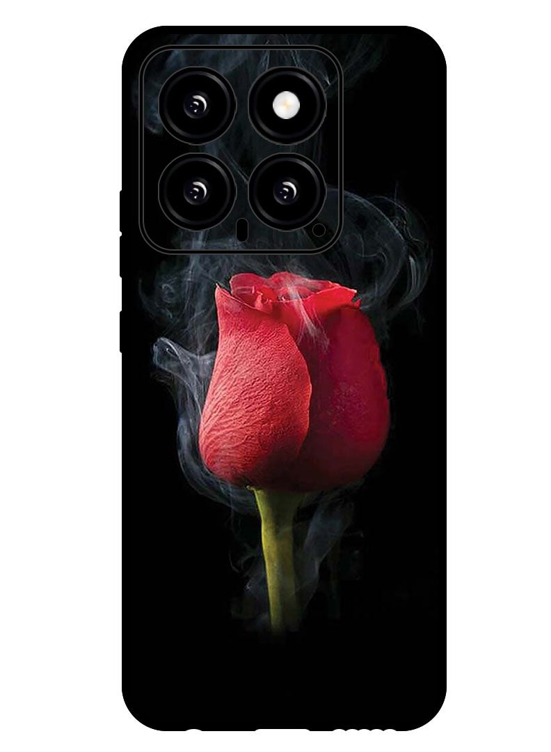 Theodor Protective Case Anti Scratch Shock Proof Bumper Cover For Xiaomi 14 Red Rose - Image 1