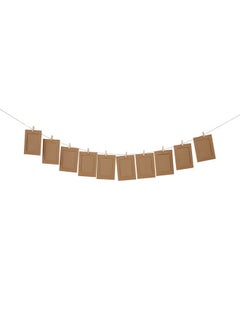 يونج شنج مجموعة صور ذات 20 قطعة ، مجموعة إطار ، إطار 11.5 × 15.5 سم ， صور نمط مميزة ديكور الجدار معلق إطار صورة مصغرة (بني)  - Image 1