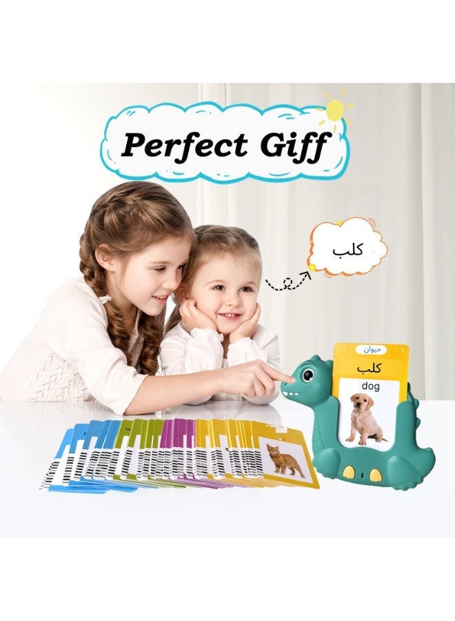 بطاقات تعليمية ناطقة باللغتين الإنجليزية والعربية (510 بطاقة)، ​​جهاز تعليم القراءة المبكر للأطفال، لعبة تعليمية للمفردات والاستماع - Image 5