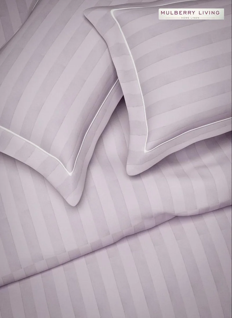 Mulberry Living 100% Cotton Pillow Covers - 300Tc Elysian Stripes - Cameo Rose