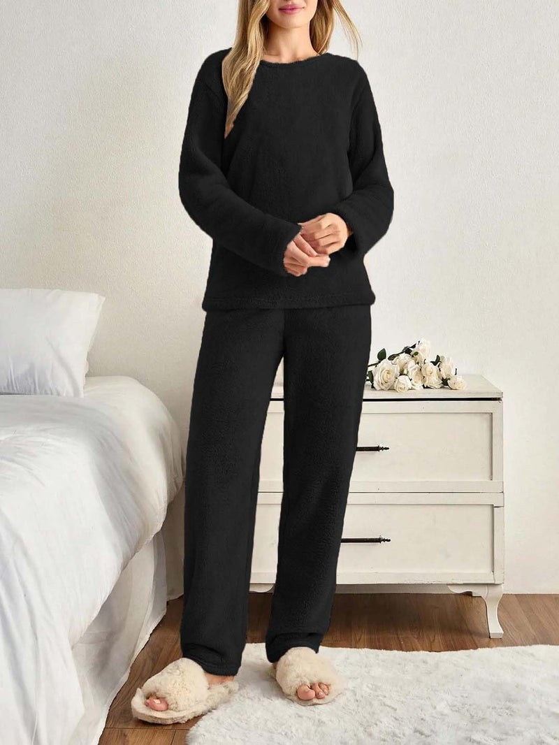 KOTTY Women's Stylish Black Winter Set for Travel & Airport Look (Black,M)-KTTWINTERSET188M - Image 4