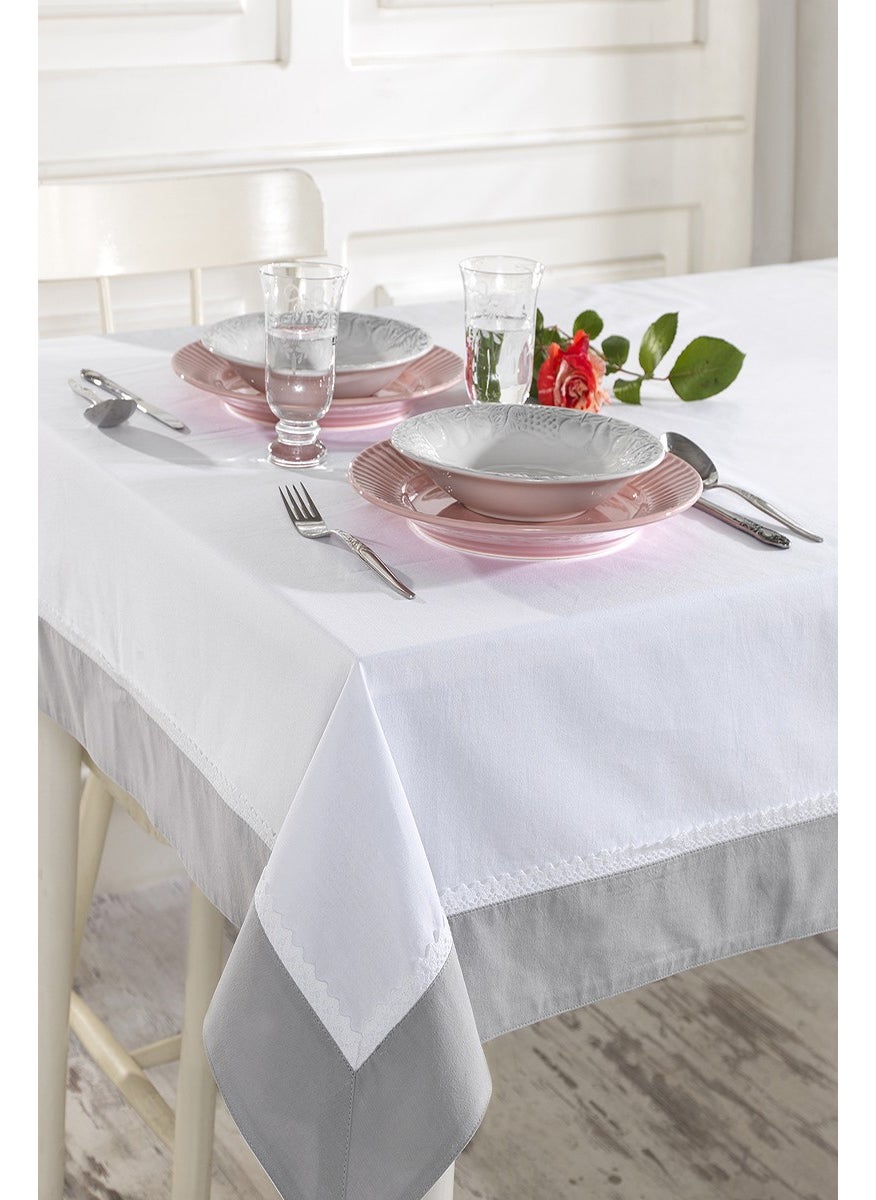 Ödel Home Buldan Linen Lace Tablecloth 