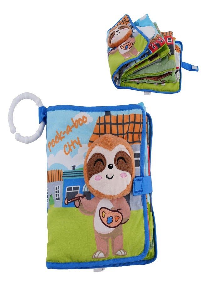 Nuluv Cloth Peek-a-Boo Soft Toy for Babies, Plush Sensory Toy with Rattle, Crinkle Pages & Squeaker, Baby Activity Cloth Book, Lightweight & Cuddl, for Baby Upto 3+ Months - Image 1
