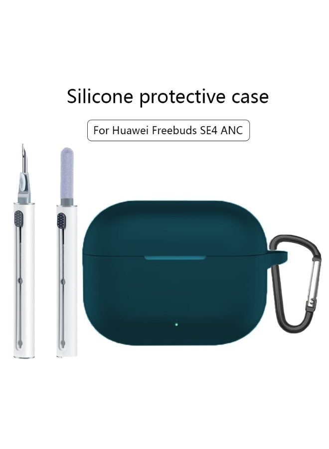 Case for Huawei FreeBuds SE4 ANC Earbuds,Soft Silicone Protective Cover with Carabiner, Shockproof with cleaning tools(Blue) - Image 1