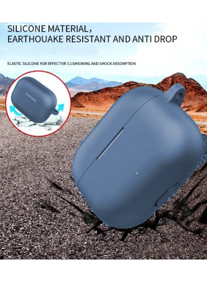 Case for Huawei FreeBuds SE4 ANC Earbuds,Soft Silicone Protective Cover with Carabiner, Shockproof with cleaning tools(Blue) - Image 4