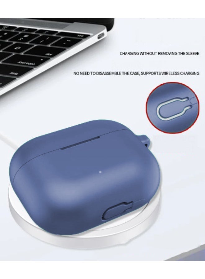 Case for Huawei FreeBuds SE4 ANC Earbuds,Soft Silicone Protective Cover with Carabiner, Shockproof with cleaning tools(Blue) - Image 2