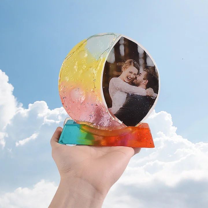 EnaMeena Moon Photo Frame Silicone Mold - Lunar Phase Resin Art Mold for DIY Picture Frames, Unique Gifts & Home Decor - Reusable Epoxy Resin Mold - Image 5