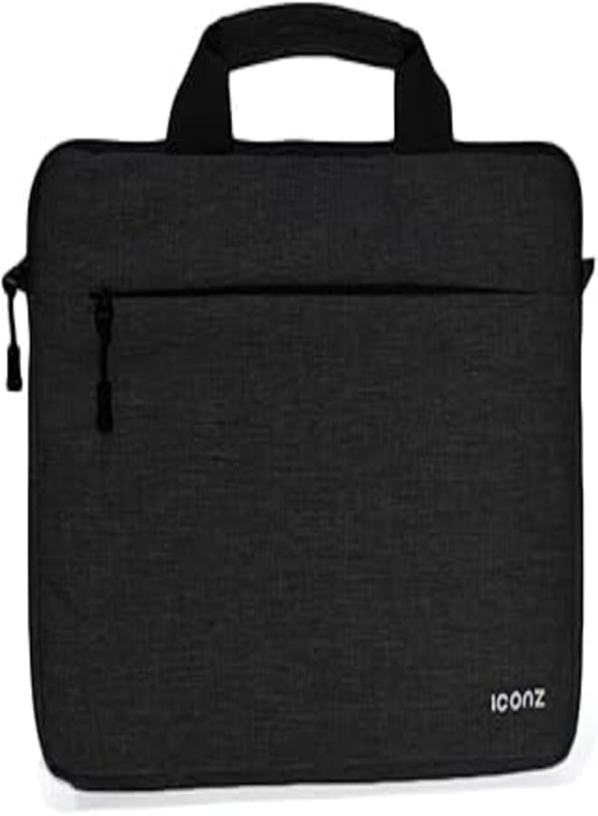 Iconz حقيبة أيقونز لندن ذات التحميل العلوي مقاس 13.3 باللون الأسود