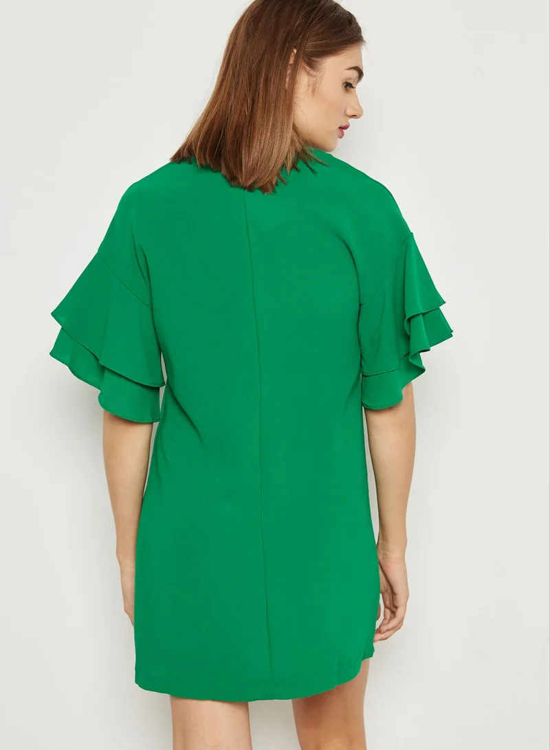 Ginger Tiered Ruffle Sleeve Dress