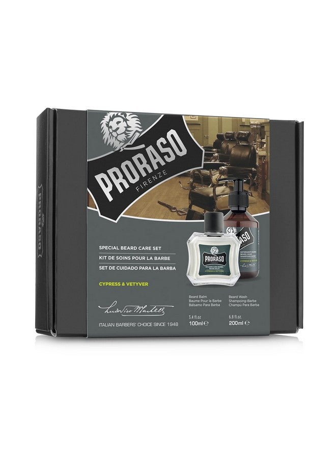 proraso Roraso Beard Care Duo Kit For New Or Short Beards With Beard Balm And Beard Wash Cypress & Vetyver - Image 4