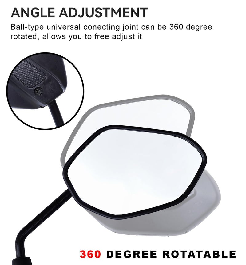VTRUST Shatterproof Side View Glass Rear View Mirror Compatible For Honda Activa 6G (RIGHT HAND) - Image 3