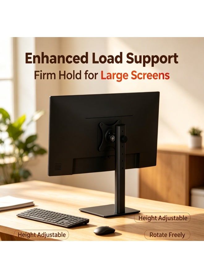Office Monitor Stand, A Standalone Monitor Stand That Can Accommodate Screens From 13 To 32 Inches, Weighing Up To 17.6 Pounds, With A Rotating Function, Height And Swivel Adjustment. - Image 4