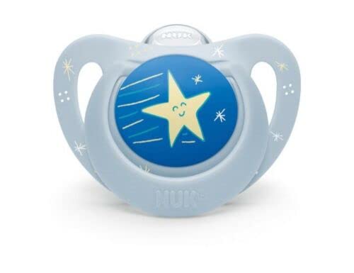 NUK  Orthodontic Pacifiers  06 Months  Best Pacifier for Breastfed Babies  BPA Free  Shaped to Soothe Just Like Mom  2Pack Blue Outerspace Blue06 Month - Image 2