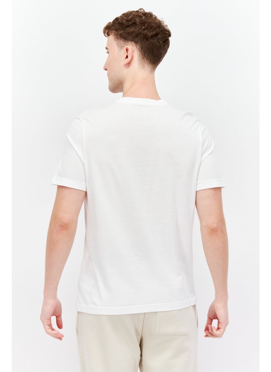 Reebok Men Sportswear Fit Short Sleeves Training T-Shirt, White  - Image 3