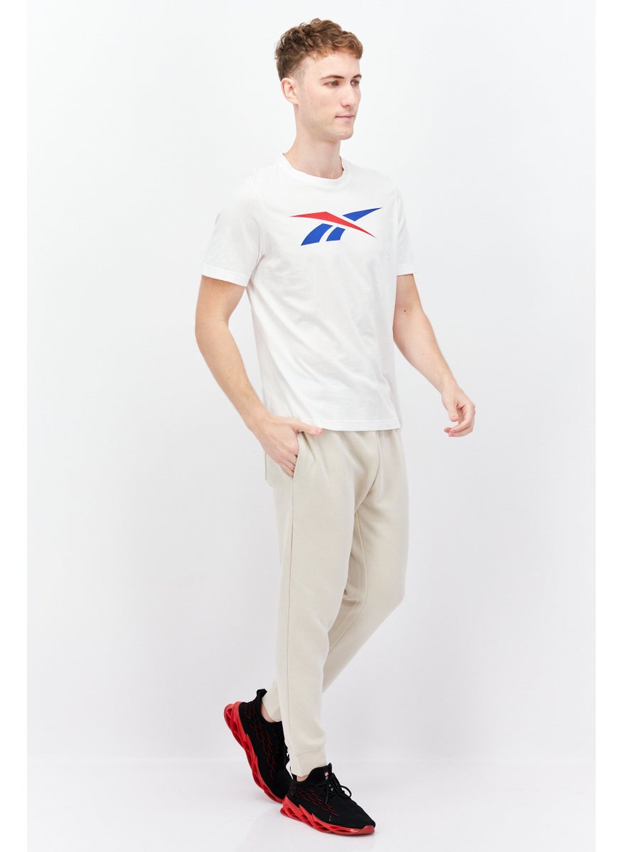 Reebok Men Sportswear Fit Short Sleeves Training T-Shirt, White  - Image 4