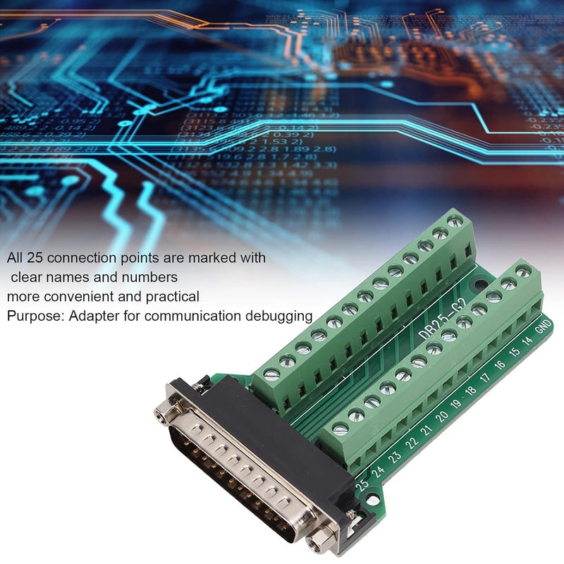 DB25 كتلة طرفية من نوع برغي موصل إشارة لوحة PCB للاتصال وتصحيح الأخطاء - Image 4