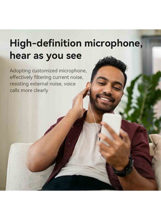 Yesido YH45 USB Type-C Wired Earphones With Heavy Bass Hi-Fi Sound Digital Decode Chip In-Line Mic & Volume Control White - Image 4