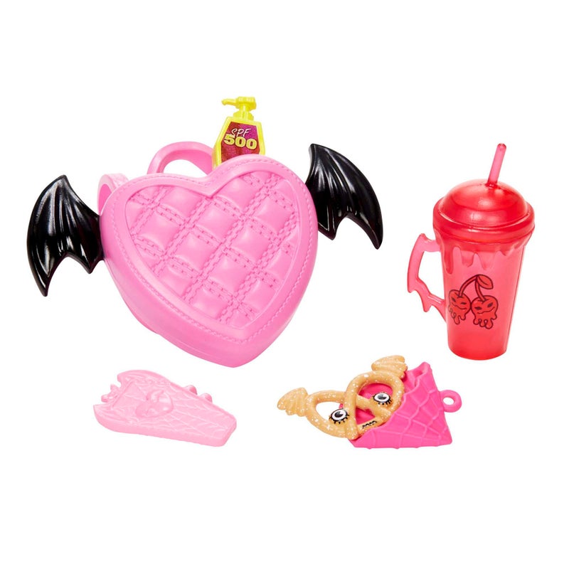 Monster High Doll, Draculaura with Pink & Black Hair in Signature Look with Fashion Accessories & Pet Bat Count Fabulous - Image 3
