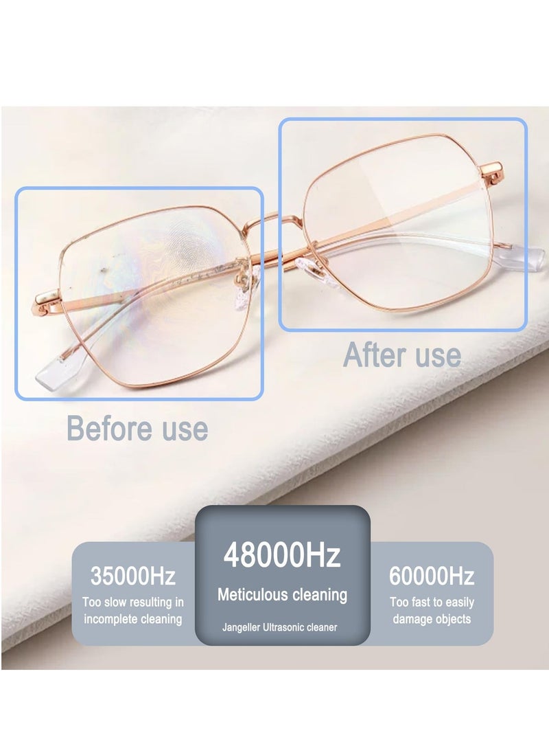 Jewelry Cleaner, Jewelry Cleaner Ultrasonic Machine, Professional Sonic Cleaner, Ultrasonic Jewelry Cleaner for Glasses, Rings, Dentures, Diamonds - Image 5