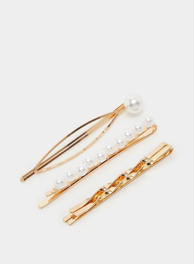 ستايلي طقم مشابك شعر مزخرفة من 4 قطع - Image 2