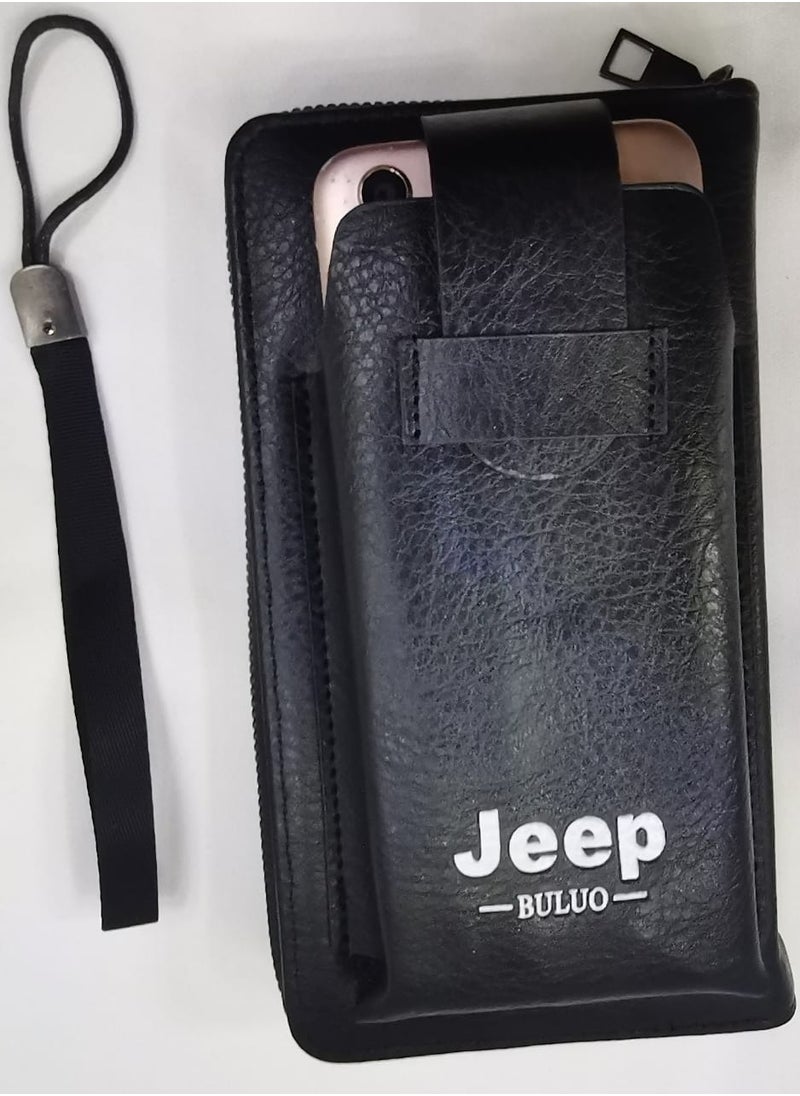 Jeep Buluo Black leather crossbody bag  - Image 5