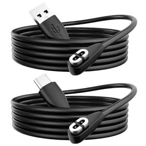 Verilux® 2Pack For Shokz Charging Cable Magnetic Charger Cord Compatible for Aftershokz Aeropex AS800, Shokz OpenRun Pro, OpenRun, OpenRun Mini, USB Type-c to OpenComm Bone Conduction Headphone, 3.3ft - Image 1