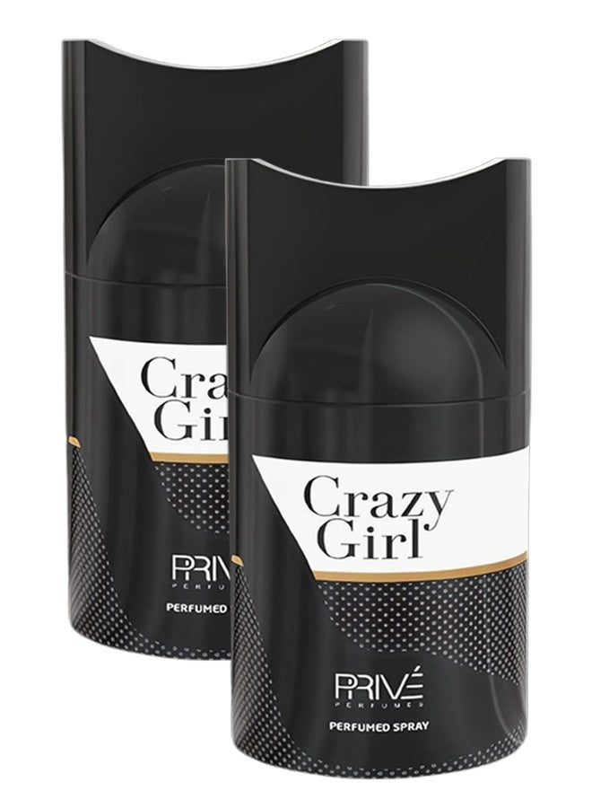 برايف 2 قطع رذاذ معطر كريزي جيرل 250 مل  - Image 1