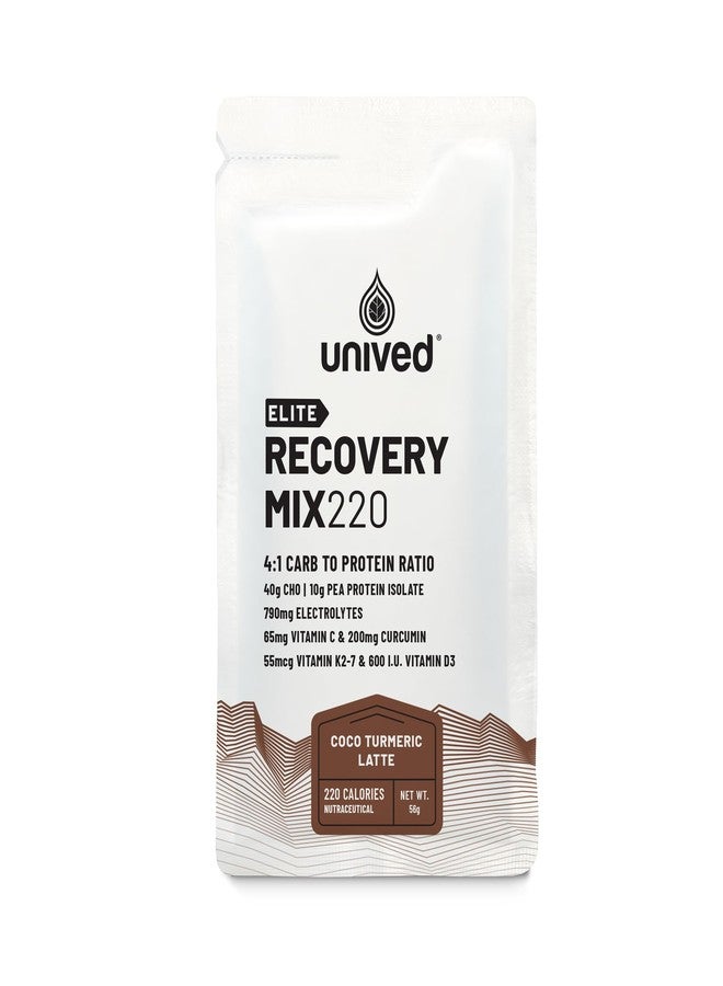 Unived Elite Recovery Mix | Post-Workout Recovery Drink | 4:1 Carb to Protein, Electrolytes, Vitamins & Curcumin (Coco Turmeric Latte) - Image 4