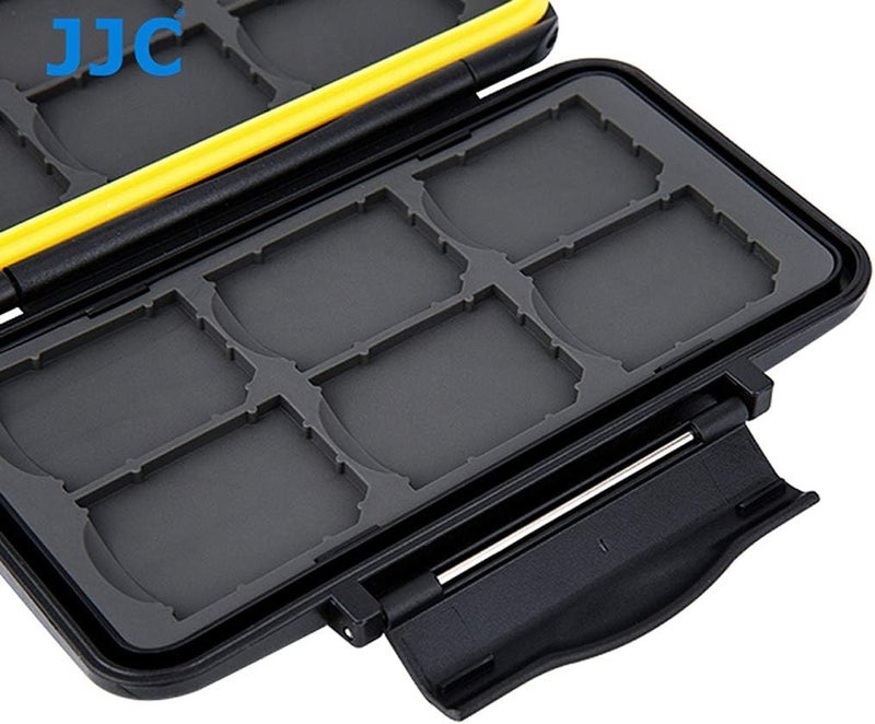 Fotasy JJC MC-SD12 Ruggard SD Card Case, Shockproof SD Card Case, Water-Resistant SD Card Case, Rubber Sealed Ergonomic Locking Easy Carrying Memory Card Case Fits 12 SD Cards - Image 5