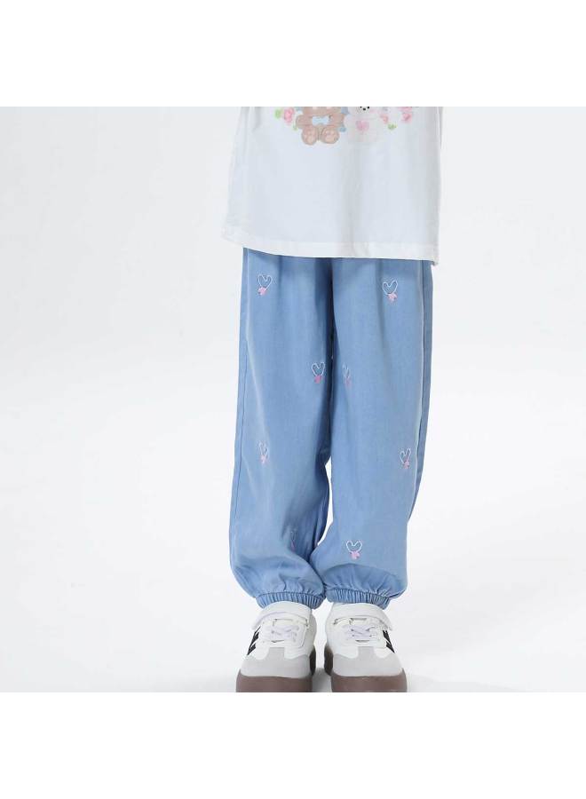 Bornbay summer Girls' Jeans - Breathable & Comfortable Kids' Pants - Image 4
