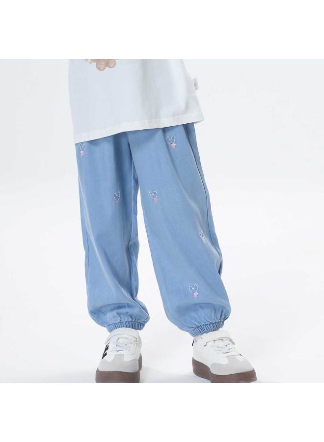 Bornbay summer Girls' Jeans - Breathable & Comfortable Kids' Pants - Image 3