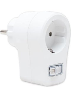 Powermaster White Case, LED Switch, High Quality Grounded Socket with Current Protection 