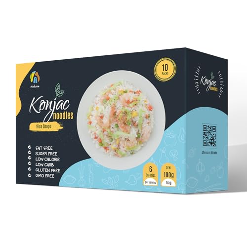 Hethstia Shirataki Rice, 10 Packs Gluten-Free Konjac Rice Low-Carb, Keto & Paleo-Friendly, Sugar-Free, Vegan, Low-Calorie, Ready-to-Eat Healthy Food - Image 1
