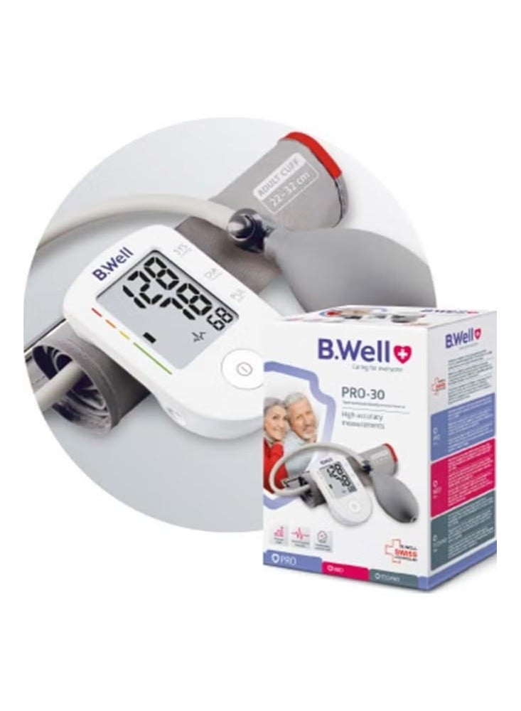 B.Well جهاز قياس ضغط الدم شبه الأوتوماتيكي B.Well PRO-30 – سهل الاستخدام ومختبر سريرياً - Image 1