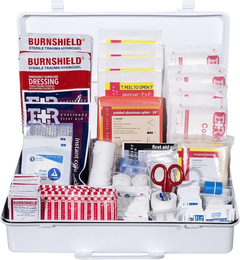 Ever Ready First Aid Class B OSHA ANSI Compliant First Aid Kit  Emergency Medical Supplies in WallMountable Plastic Case for Workplace Office Home  190 Piece - Image 1