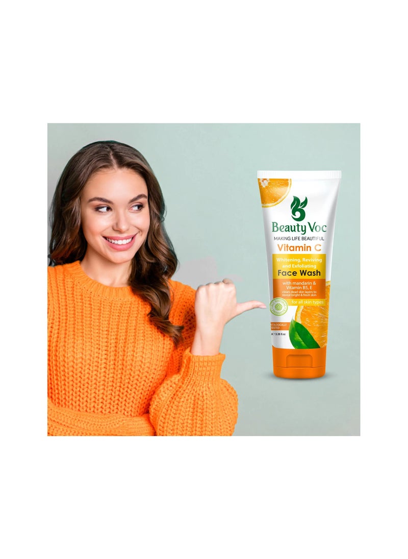 BEAUTY VOC Vitamin C Enriched Face Wash with Antioxidant for Skincare and Radiant Complexion with Deep Cleansing and Line-Reducing Benefits 3.39 fl.oz  - Image 2