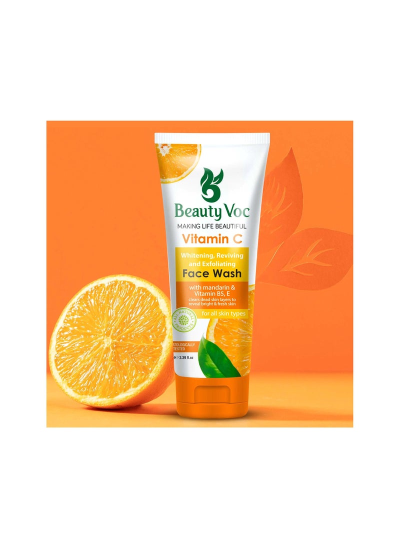 BEAUTY VOC Vitamin C Enriched Face Wash with Antioxidant for Skincare and Radiant Complexion with Deep Cleansing and Line-Reducing Benefits 3.39 fl.oz  - Image 3