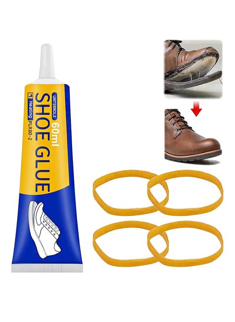 Aikanbo Shoe Glue Strong, Slow-Drying Transparent Shoe Repair Glue, Waterproof, Non-Hardening Glue for Shoes, Sole And Upper Repair Glue, Shoes Glue for Repairing Shoes, Boots, Leather（60ml）  - Image 1