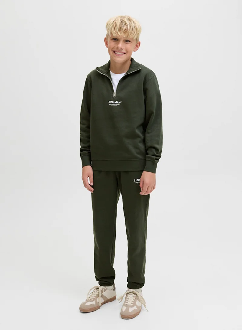 Jack & Jones Junior Kids Jjesoho Quarter Zip Sweatshirt