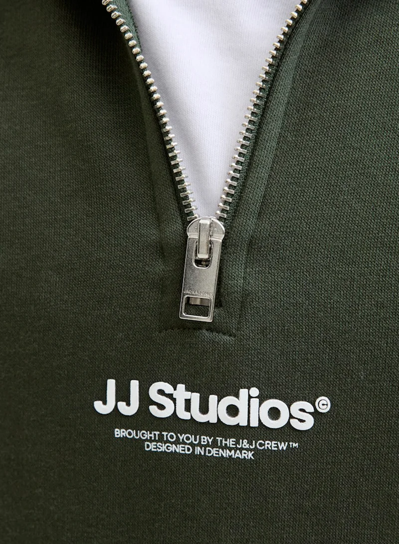 Jack & Jones Junior Kids Jjesoho Quarter Zip Sweatshirt
