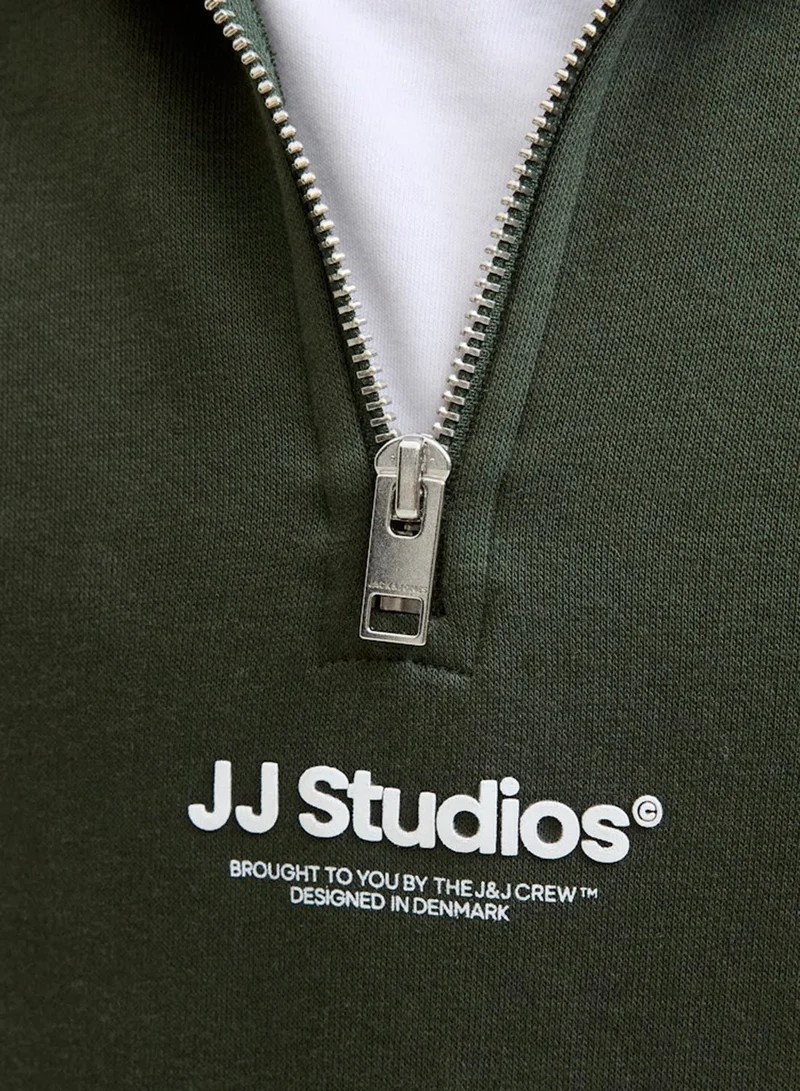 Jack & Jones Junior Kids Jjesoho Quarter Zip Sweatshirt
