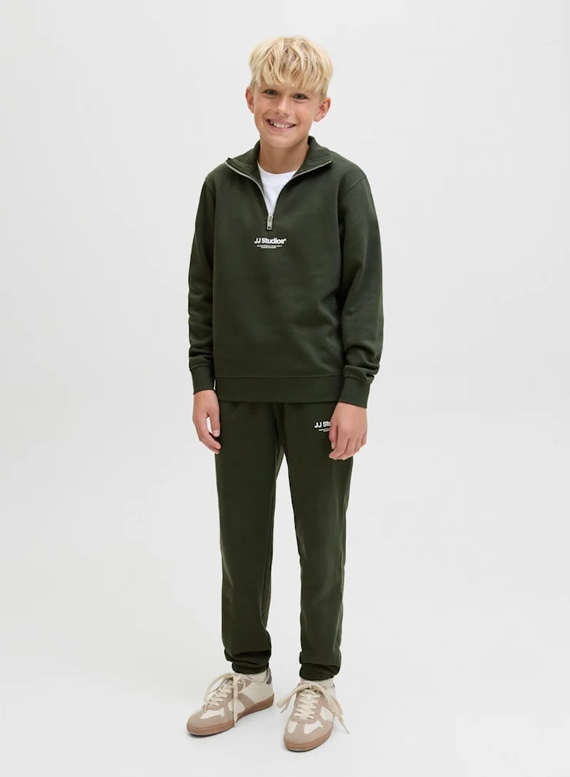 Jack & Jones Junior Kids Jjesoho Quarter Zip Sweatshirt