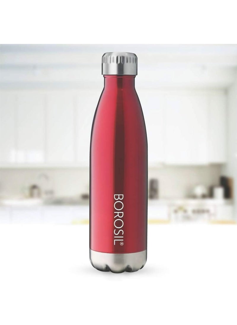 BOROSIL Borosil Hydra Bolt Trans Red 1000 ml Stainless Steel Water Bottle | Double Wall Vacuum Insulated Flask | 24 Hours Hot and Cold | Bottle for Office, Gym, School  - Image 4