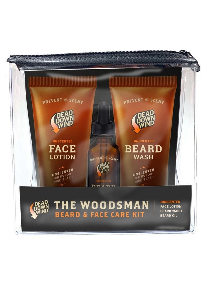 dead down wind The Woodsman Face & Beard (3-Piece Kit) - Scent Elimination Beard & Face Care - Durable Hunting Scent Eliminators - Advanced Hunting Gear - Image 2