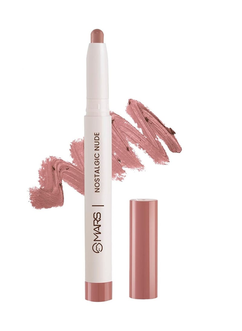 MARS Retractable Poppins Long Lasting Lip Crayon 1.3 gm 21 NOSTALGIC NUDE - Image 1