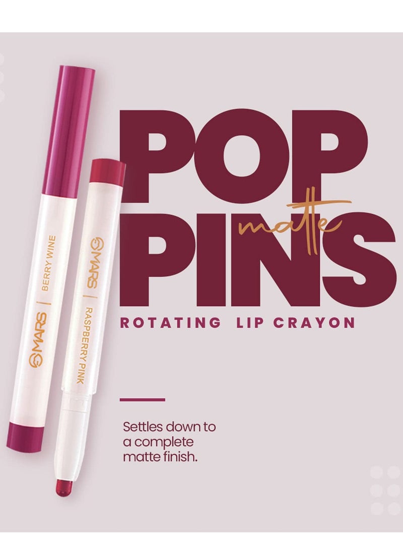 MARS Retractable Poppins Long Lasting Lip Crayon 1.3 gm 21 NOSTALGIC NUDE - Image 4