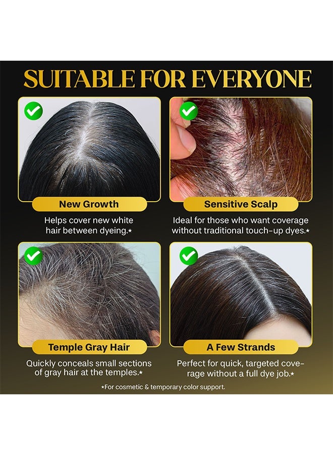 IKZEE Long - Lasting Hairdressing Wand, Disposable Hair Color Stick Advanced Non Irritating and Smudge Proof Formula Quick Root and Sideburn Touch Up Hair Color Stick 02# Light Brown 20g - Image 4