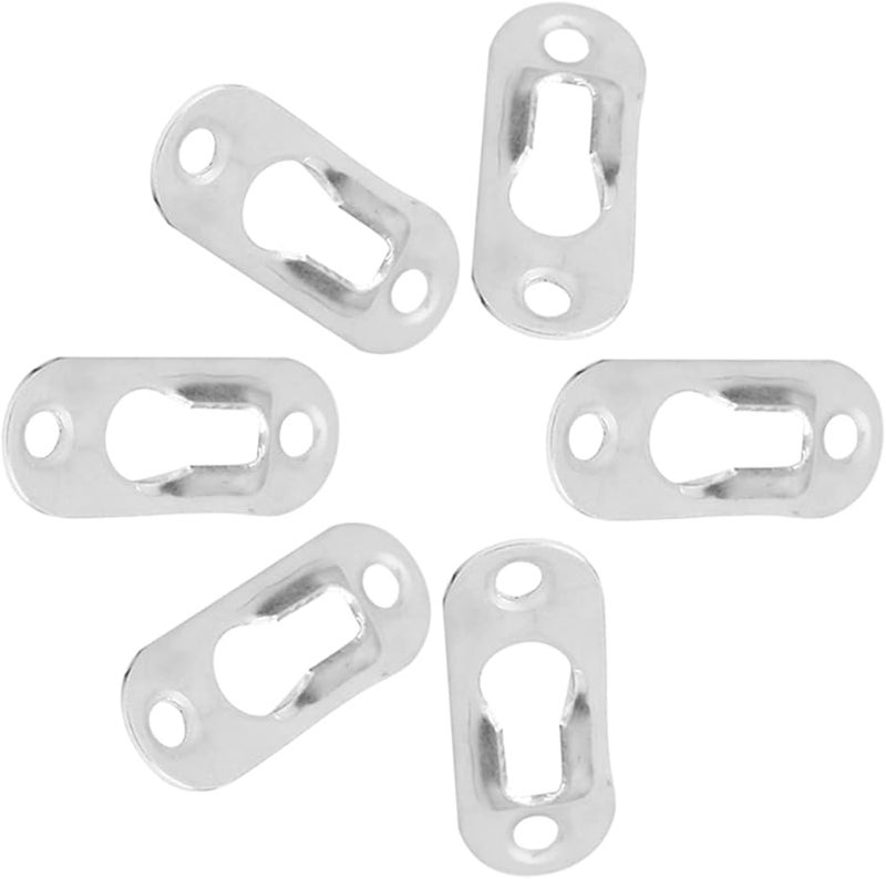 حوامل ثقب المفتاح المعدنية ذات اللون الفضي 40 قطعة مثبتات إطار الصور للتركيب على الحائط - Image 3